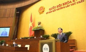 Chủ tịch Quốc hội Vương Đình Huệ phát biểu khai mạc tại Kỳ họp bất thường lần thứ nhất, Quốc hội khoá XV
